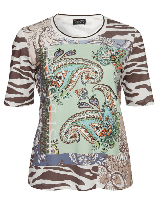 T-Shirt Rundhals 1/2 Arm Druck Motiv