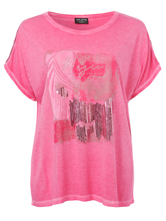 T-Shirt Rundhals 1/2 Arm Motiv Schmuck