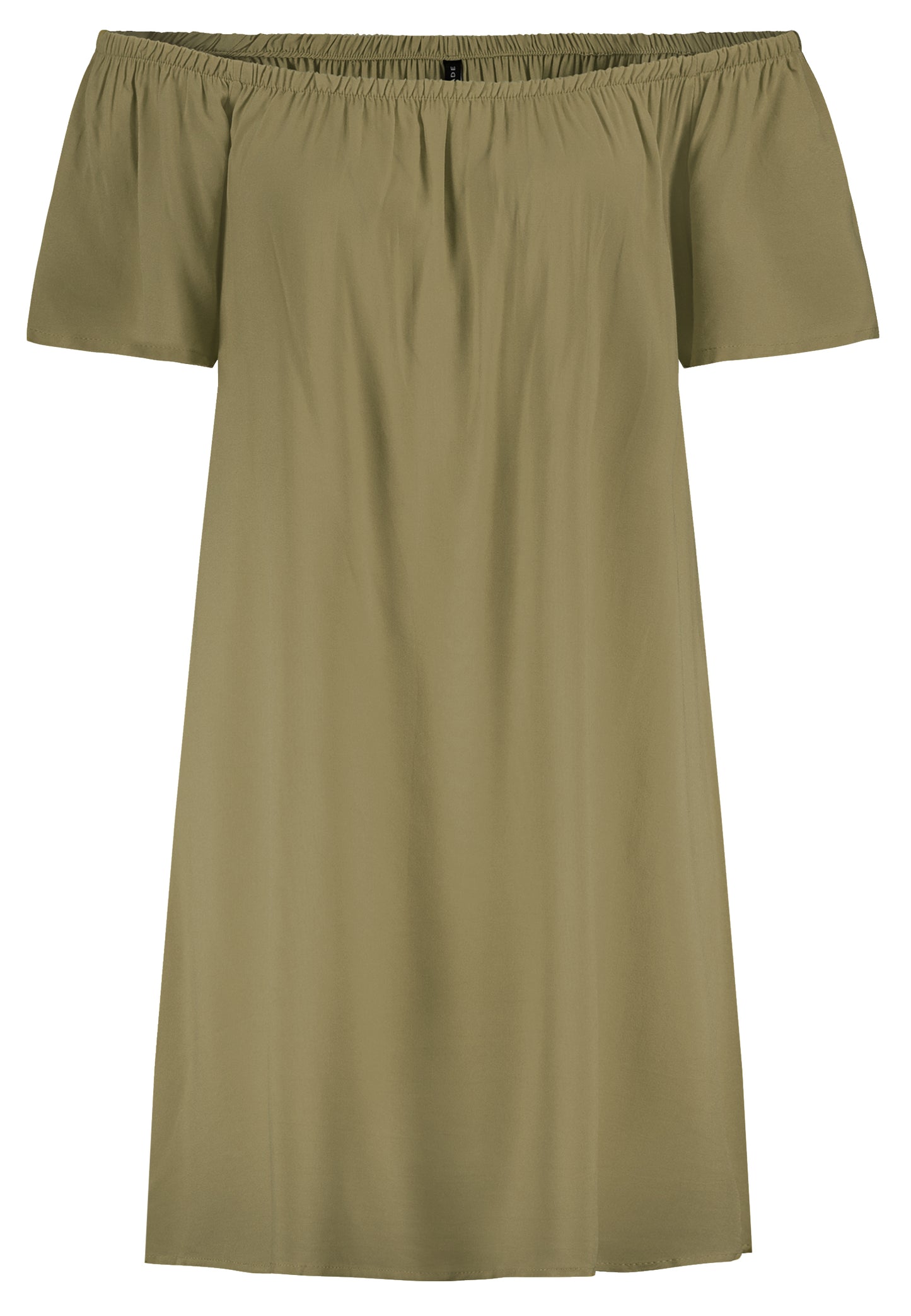 Kleid, Carmen-Ausschnitt mit Gummizug, kurze Ärmel