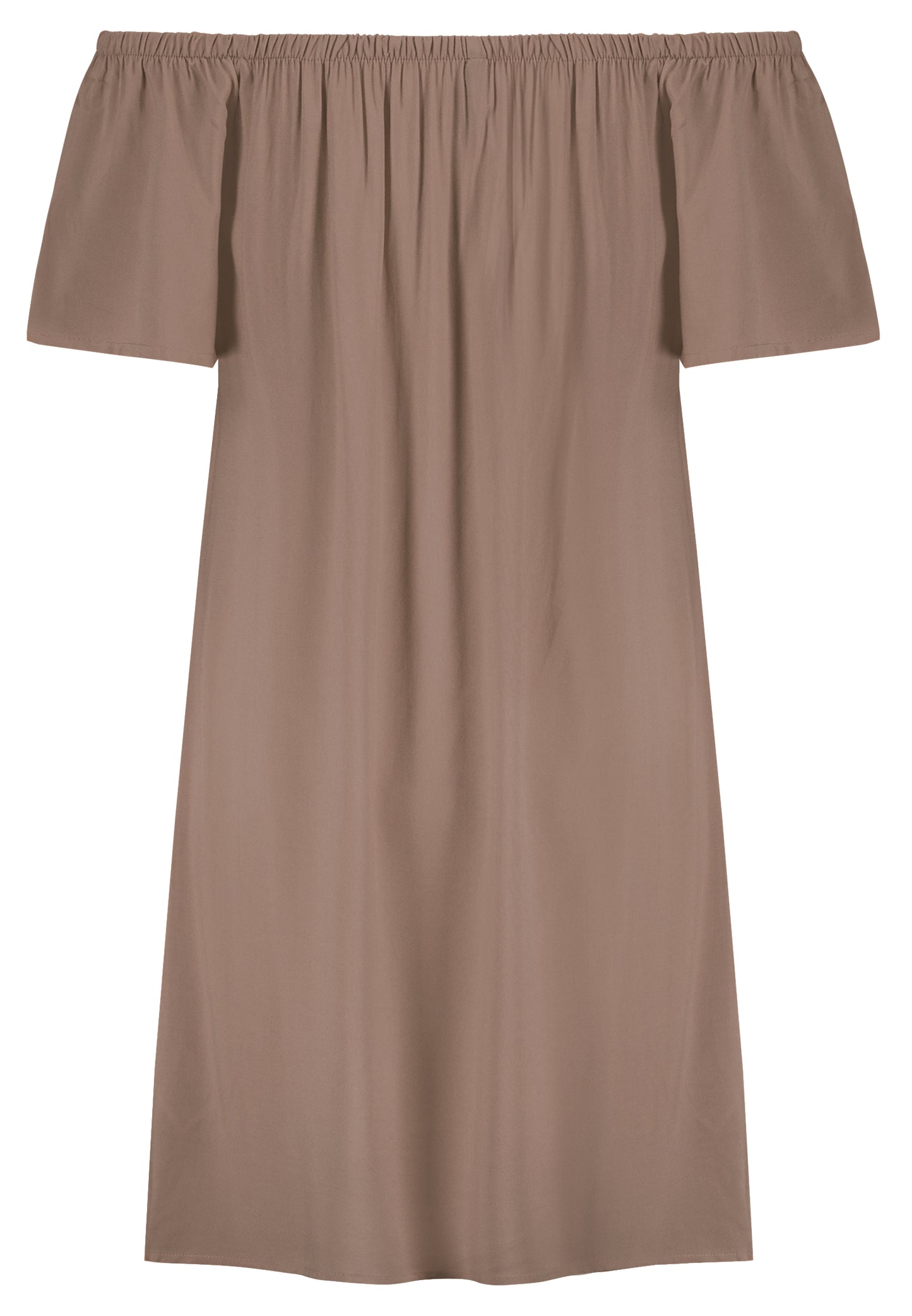 Kleid, Carmen-Ausschnitt mit Gummizug, kurze Ärmel