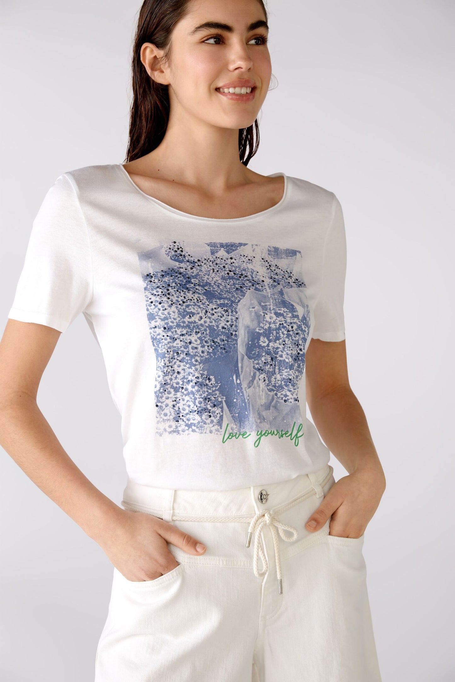 T-Shirt mit Ziersteinen