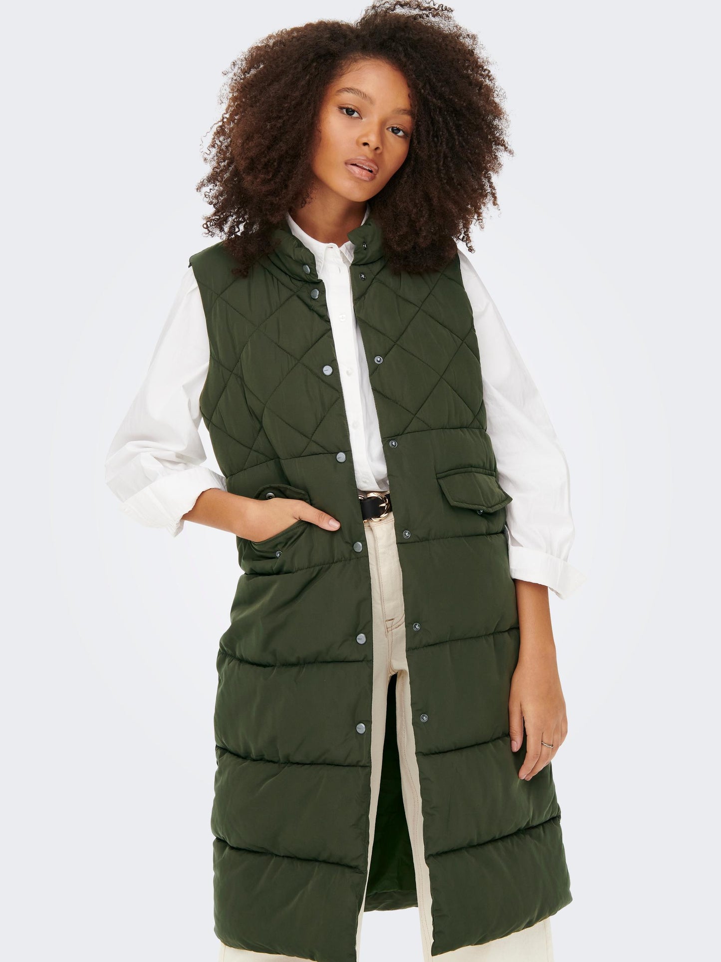 ONLSTACY QUILTED LONG WAISTCOAT OTW NOOS