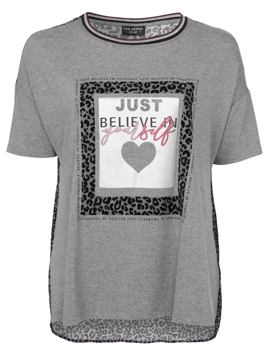 Bluse Rundhals 1/2 Arm Druck Motiv
