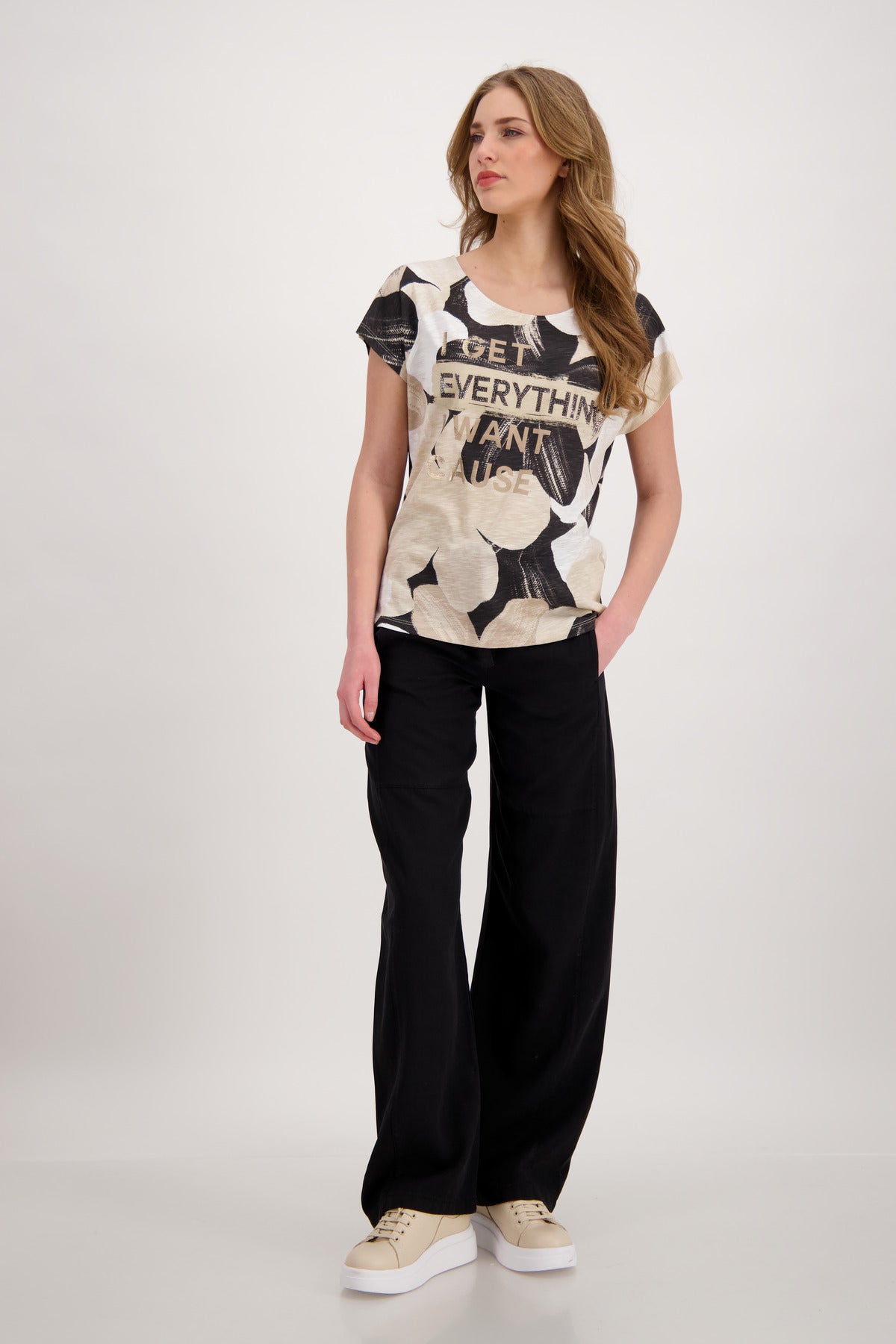 T-Shirt, beach gemustert