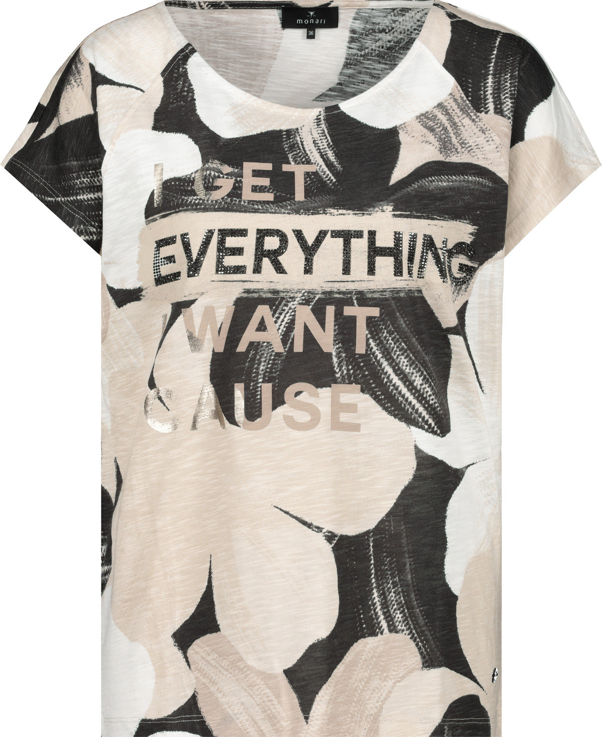 T-Shirt, beach gemustert