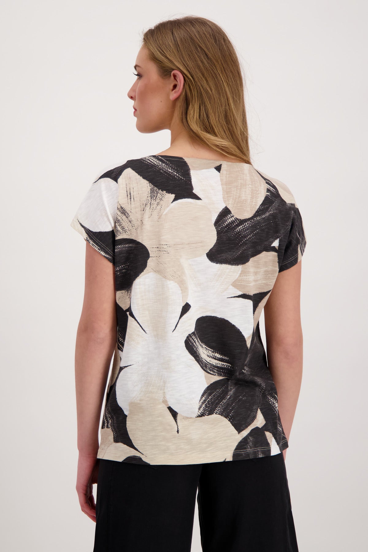 T-Shirt, beach gemustert