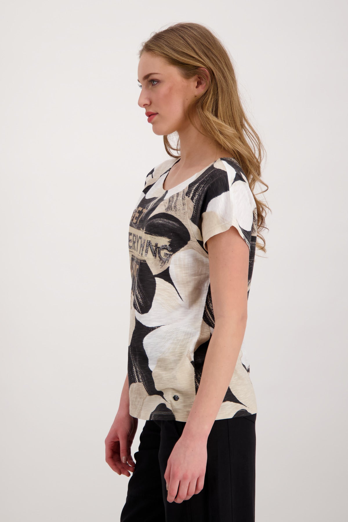 T-Shirt, beach gemustert