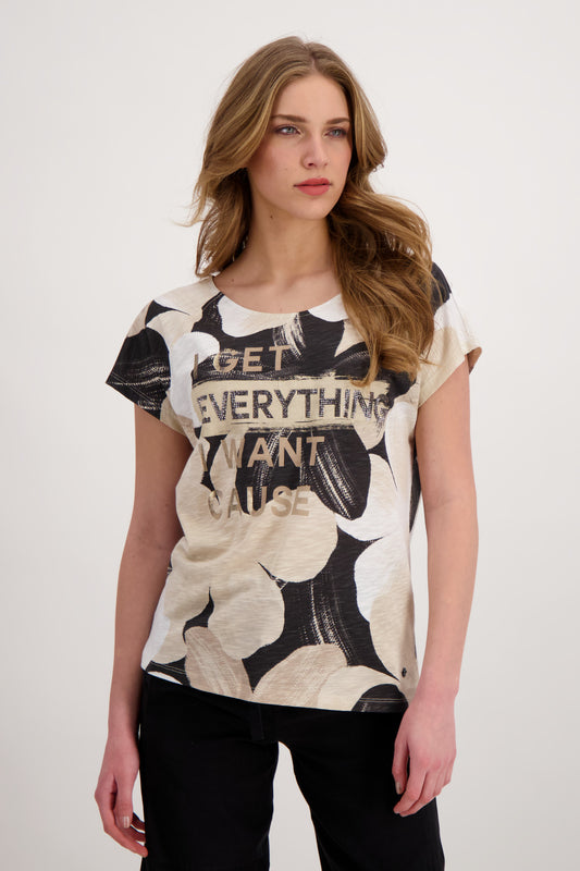 T-Shirt, beach gemustert